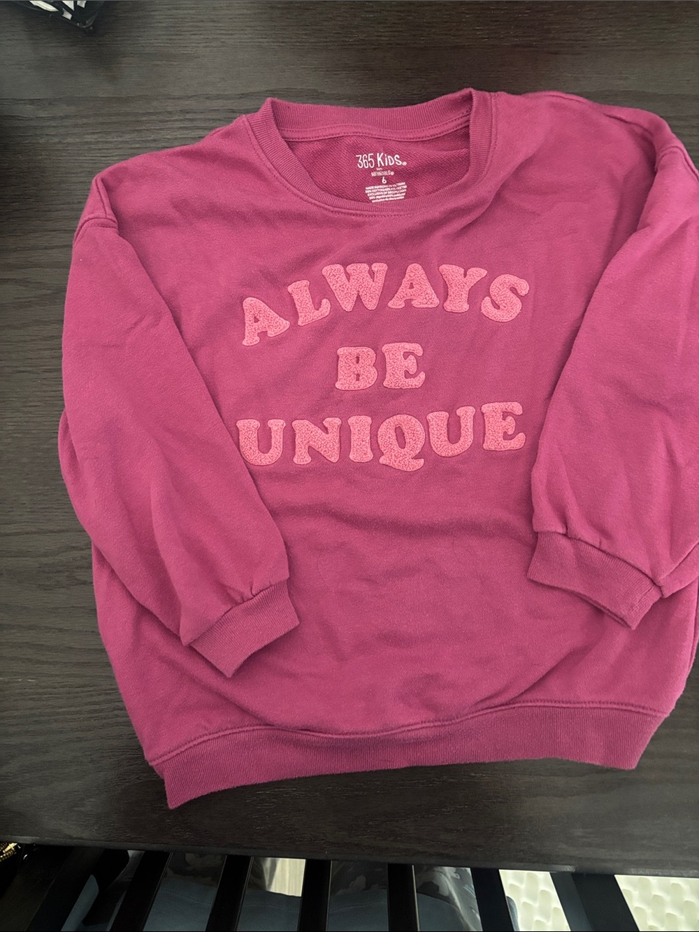 365 Kids Pink Girls' "Always Be Unique" Sweatshirt